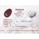 Muskovit rot Anhänger flacher Trommelstein ca. 30 x 20 mm in Tropfen Form mit Bohrung ca. 2,5 mm
