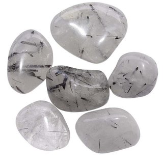 Turmalinquarz 100 g Trommelsteine, ca. 9 - 15 Steine, Glcksteine