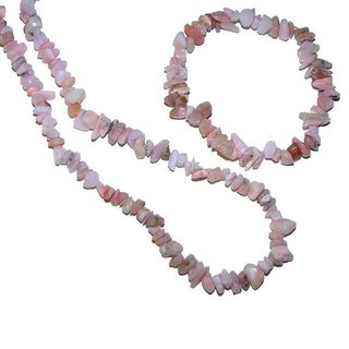Anden Opal Set - Splitter Kette kurz 45 cm und Armband 20 cm