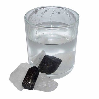 KAKTEEN - Wassersteine Edelsteinwasser 200 g Bergkristall und Turmalin schwarz /Schrl