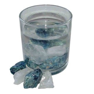 Wassersteine ca.200 g Edelsteinwasser Mischung  Rohsteine Apatit und Bergkristall