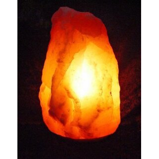 4,0 - 6,4 kg Salzlampe Bosalla® mit Palisander-Holz Sockel, Salz Leuchte mit 120 cm Kabel weiß