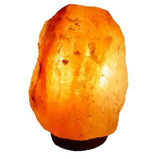 4,0 - 6,4 kg Salzlampe Bosalla mit Palisander-Holz Sockel, Salz Leuchte mit 120 cm Kabel wei