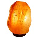 4,0 - 6,4 kg Salzlampe Bosalla® mit Palisander-Holz Sockel, Salz Leuchte mit 120 cm Kabel weiß