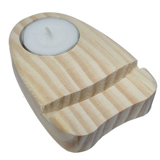 Stnder Halter Holz mit Bohrung f.Teelicht f. Achatscheibe bis ca.20 cm