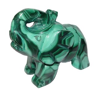 Malachit Elefant XL ca. 80x65 mm Raritt Handarbeit SUPER A*Qualitt