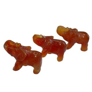 Carneol - Achat Elefant ca. 30 x 22 mm mit Rssel nach oben Glcksbringer
