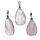 Rosenquarz Anhänger mit silberfarbenem Clip Größe *M* 25 x 20 mm