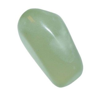 Jade / Serpentin hellgrn Trommelstein XL Handschmeichler Wasserstein ca. 35 mm