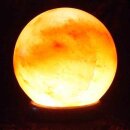 Salzkugel-Lampe 14 cm Ø Kugel Planet Salzlampe mit Kabel 120 cm weiß