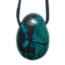 Chrysokoll Anhnger flacher Trommelstein ca. 30 x 20 mm...