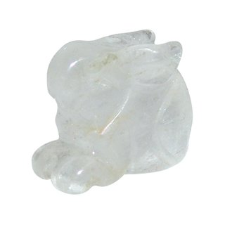 Bergkristall Hase Hschen ca. 30 x 22  mm Edelstein, Glcksbringer