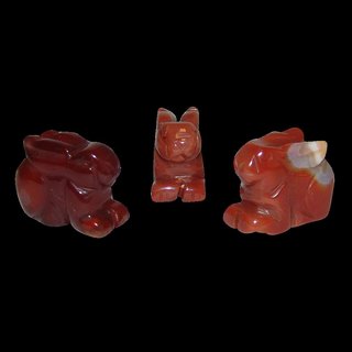 Carneol - Achat Hase Hschen  ca. 30 x 22  mm Edelstein, Glcksbringer