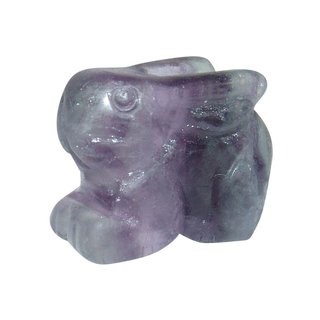Fluorit Hase Hschen grn lila ca.30 x 22  mm Edelstein, Glcksbringer