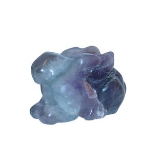 Fluorit Hase Hschen grn lila ca.50 x 30  mm Edelstein, Glcksbringer