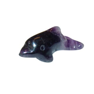 Amethyst Delfin  ca. 30  x 10  mm Edelstein, Glücksbringer