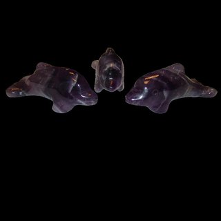 Amethyst Delfin  ca. 50  x 18  mm Edelstein, Glcksbringer
