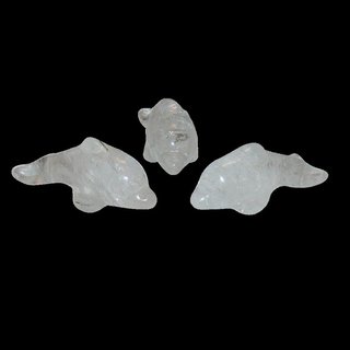 Bergkristall Delfin / Delphin ca. 50  x 18 mm Edelstein, Glücksbringer