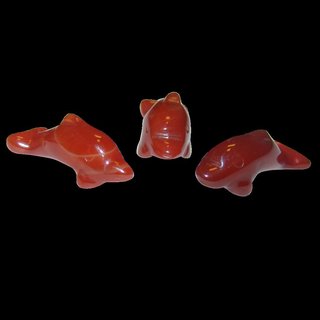 Carneol - Achat Delfin / Delphin ca. 30 x 10  mm Edelstein, Glcksbringer