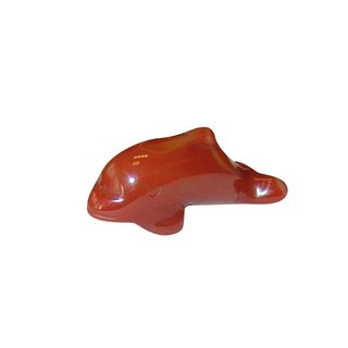 Carneol - Achat Delfin ca. 40  x 12,5  mm Edelstein, Glcksbringer