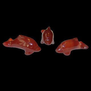 Carneol - Achat Delfin ca. 40  x 12,5  mm Edelstein, Glcksbringer