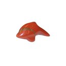 Jaspis Rot Delfin Delphin ca. 30 x 10  mm