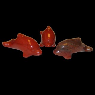 Jaspis Rot Delfin Delphin  ca. 50 x 18   mm