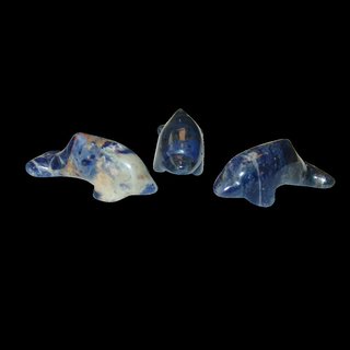 Sodalith Delfin ca. 40  x 12,5  mm Edelstein Figur