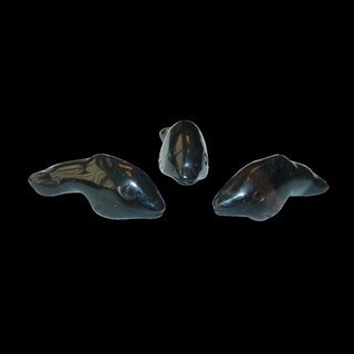 Obsidian schwarz Delfin / Delphin ca. 30  x 10  mm