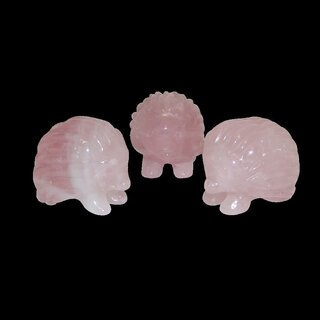 Rosenquarz Igel ca. 50 x 40  mm schöner kleiner Glücksbringer