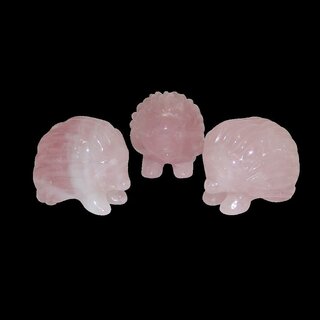 Rosenquarz Igel ca. 50 x 40  mm schner kleiner Glcksbringer