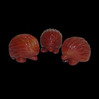 Carneol - Achat Igel  ca. 50  x 40  mm Edelstein, Glcksbringer
