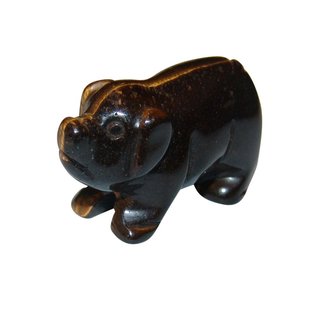 Tigerauge Schwein - Glcksschwein  ca. 50 x 30 mm