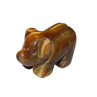 Tigerauge Schwein - Glcksschwein  ca. 32 x 25 mm