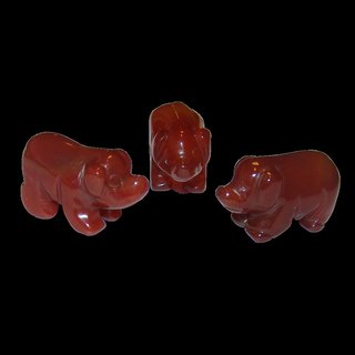 Carneol - Achat Schwein - Glcksschwein  ca. 35 x 25  mm Edelstein, Glcksbringer