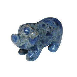 Sodalith Schwein - Glcksschwein ca. 50  x 30  mm