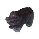 Fluorit Schwein - Glcksschwein grn lila ca.50 x 30  mm...