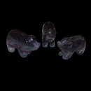 Fluorit Schwein - Glücksschwein grün lila ca.50 x 30  mm Edelstein, Glücksbringer