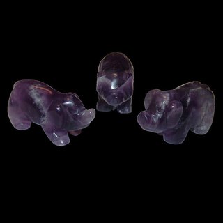 Amethyst Schwein - Glcksschwein  ca.40 x 20  mm Edelstein, Glcksbringer