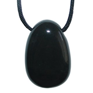 Onyx Anhnger flacher Trommelstein ca. 30 x 20 mm in Tropfen Form mit Bohrung ca. 2,5 mm