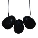 Onyx Anhänger flacher Trommelstein ca. 30 x 20 mm in...