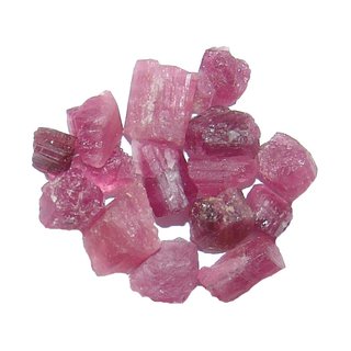 5 Gramm Turmalin rot - rosa Rubelit mini natur Rohsteine...