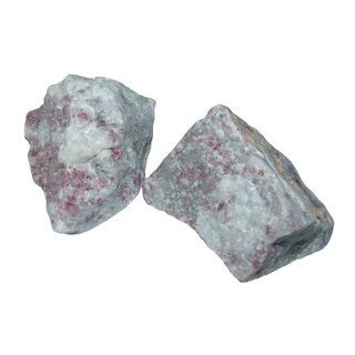100 Gramm Turmalin rot - rosa Rubelit in Matrix Rohsteine ca. 2 Steine ca. 50 - 70  mm