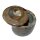 Ammonit Fossil Dose aus Jura Marmor braun rund mit Deckel aus Marokko ca. 40 x 50 mm