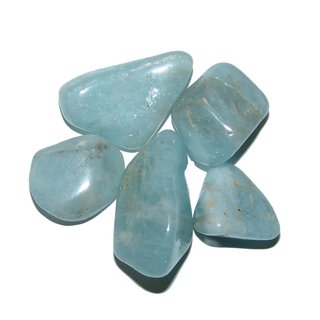 Aquamarin 20 g Trommelsteine, ca. 3 - 5 Steine,