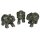 Pyrit Elefant XL  auch Katzengold genannt mit Rüssel nach oben ca.75 x 55 mm