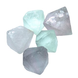 Fluorit Oktaeder100 g naturgewachsen geölt ca.3 - 5 Steine, ca.20 - 30 mm