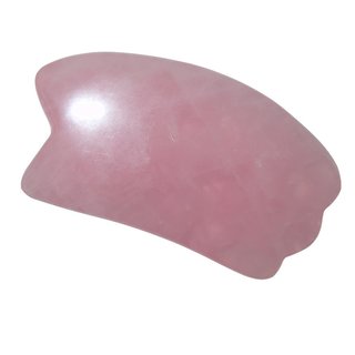 Rosenquarz Gua Sha Board Massagegert Schaber Sternschnuppenform ca. 115 x 60 mm