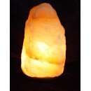 3,0 - 4,0 kg Salzlampe Bosalla® mit Palisander-Holz Sockel, Salz Leuchte mit 250 cm Kabel schwarz