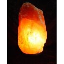 10 - 11,9 kg Salzlampe Bosalla® mit Palisander-Holz Sockel, Salz Leuchte mit 120 cm Kabel weiß